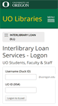 Mobile Screenshot of illiad.uoregon.edu