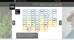 Desktop Screenshot of cas.uoregon.edu