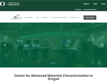 Tablet Screenshot of camcor.uoregon.edu