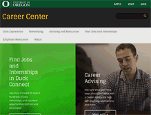 Tablet Screenshot of career.uoregon.edu