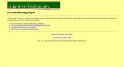 Desktop Screenshot of adaptive-tech.uoregon.edu