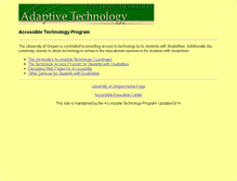 Tablet Screenshot of adaptive-tech.uoregon.edu