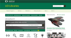 Desktop Screenshot of library.uoregon.edu