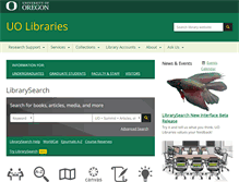 Tablet Screenshot of library.uoregon.edu