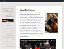 Tablet Screenshot of jazz.uoregon.edu