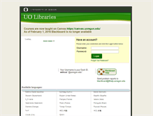 Tablet Screenshot of blackboard.uoregon.edu