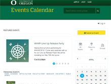 Tablet Screenshot of calendar.uoregon.edu
