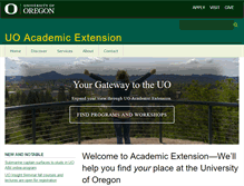 Tablet Screenshot of academicextension.uoregon.edu