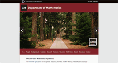 Desktop Screenshot of math.uoregon.edu