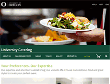 Tablet Screenshot of catering.uoregon.edu
