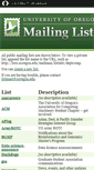 Mobile Screenshot of lists.uoregon.edu