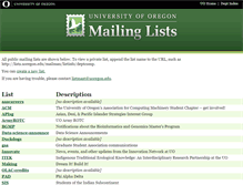 Tablet Screenshot of lists.uoregon.edu