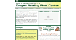 Desktop Screenshot of oregonreadingfirst.uoregon.edu