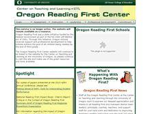 Tablet Screenshot of oregonreadingfirst.uoregon.edu