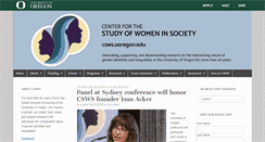 Desktop Screenshot of csws.uoregon.edu