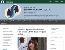 Tablet Screenshot of csws.uoregon.edu