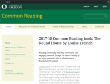 Tablet Screenshot of commonreading.uoregon.edu