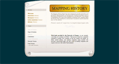Desktop Screenshot of mappinghistory.uoregon.edu