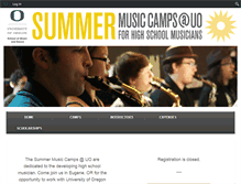 Tablet Screenshot of musiccamps.uoregon.edu