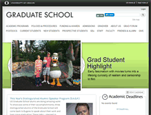 Tablet Screenshot of gradschool.uoregon.edu