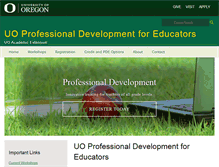 Tablet Screenshot of pde.uoregon.edu