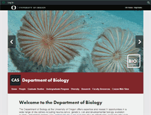 Tablet Screenshot of biology.uoregon.edu
