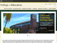 Tablet Screenshot of education.uoregon.edu