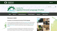 Desktop Screenshot of casls.uoregon.edu