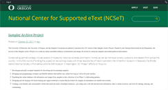 Desktop Screenshot of ncset.uoregon.edu