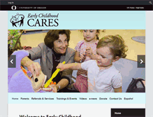 Tablet Screenshot of earlychildhoodcares.uoregon.edu