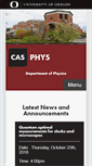 Mobile Screenshot of physics.uoregon.edu